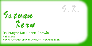 istvan kern business card